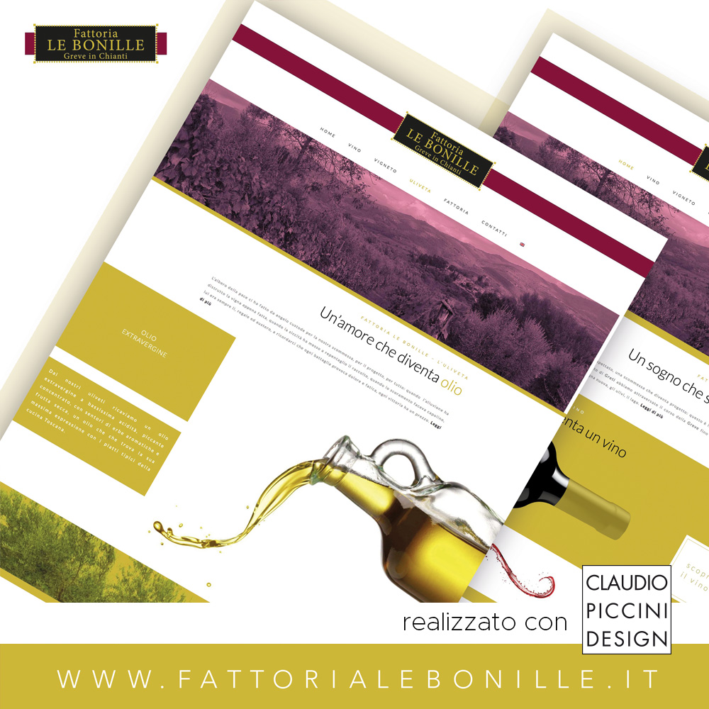 PROGETTAZIONE GRAFICA E REALIZZAZIONE CON CMS WORDPRESS SITO WEB FATTORIA LE BONILLE